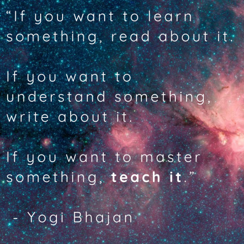 If you want to learn something...